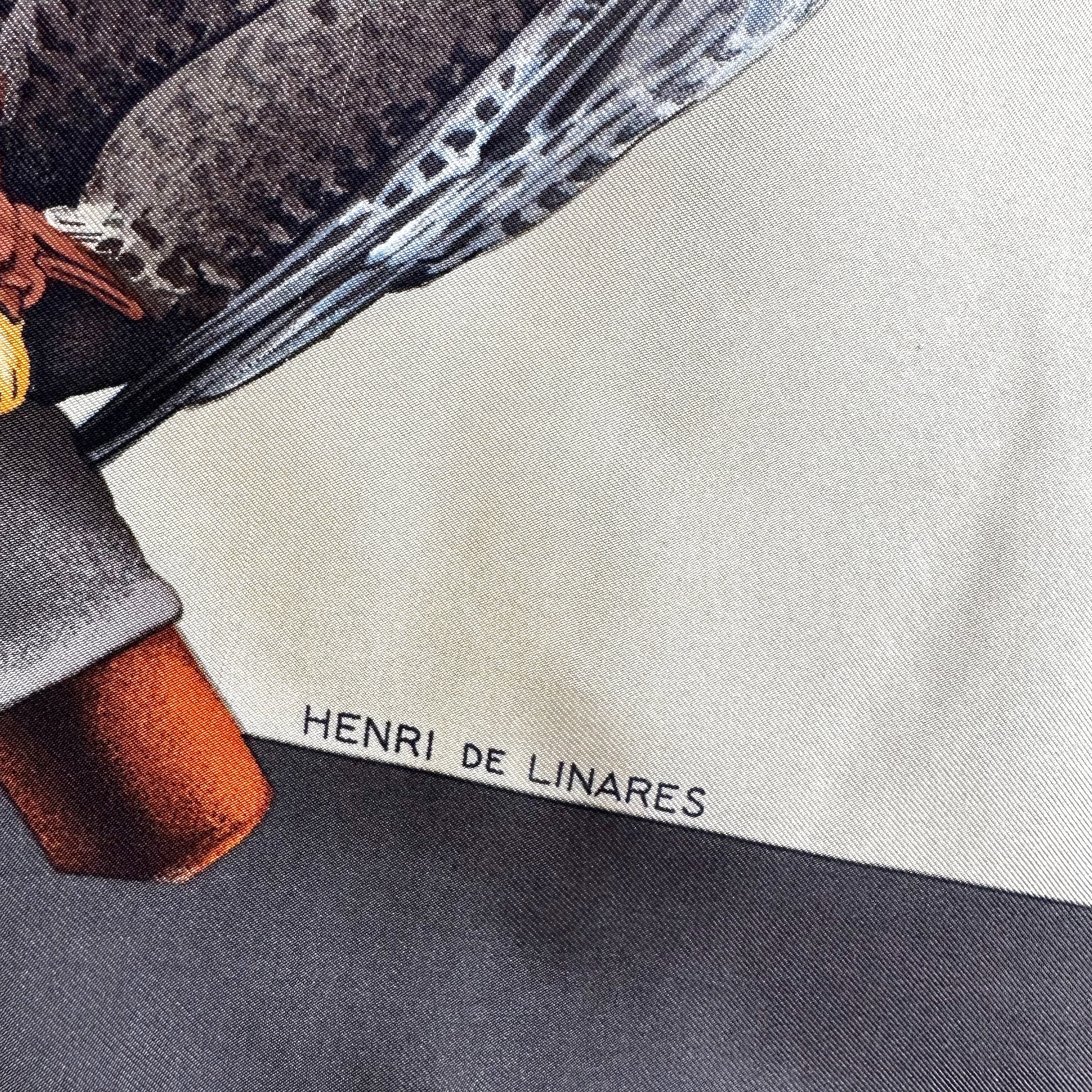 Flight hunting designed by Henri de Linarès - Hermès scarf 90cm - 100% silk