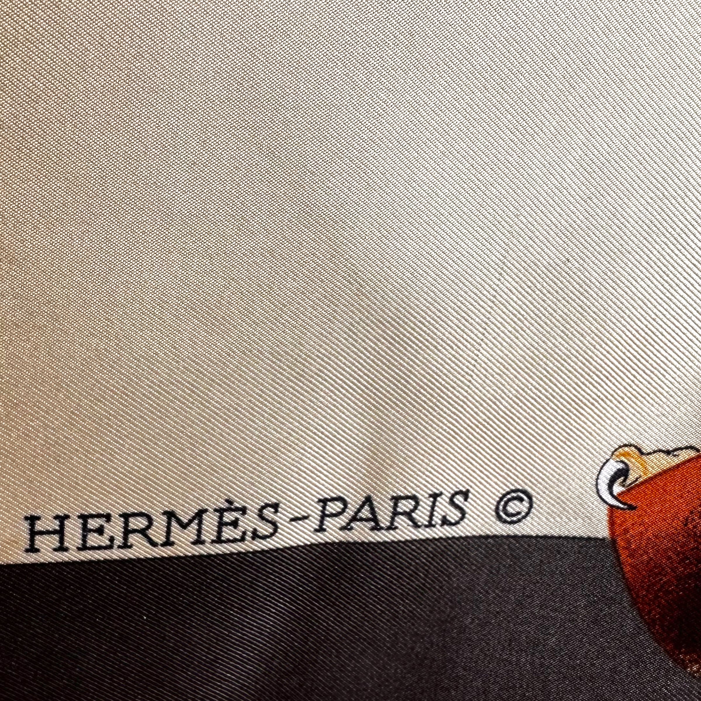 Flight hunting designed by Henri de Linarès - Hermès scarf 90cm - 100% silk