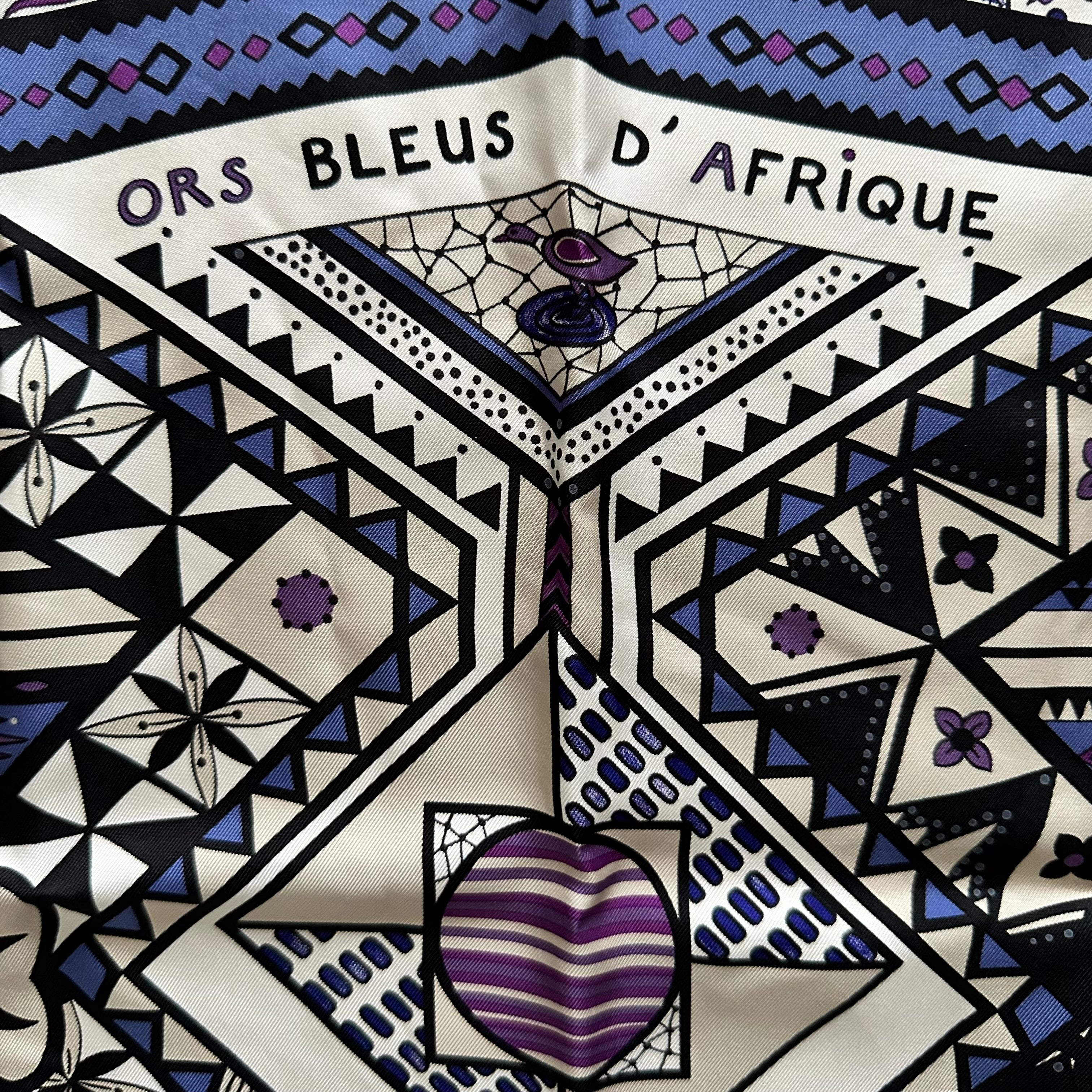 African Blue Gold - HERMES SCARF 90 CM