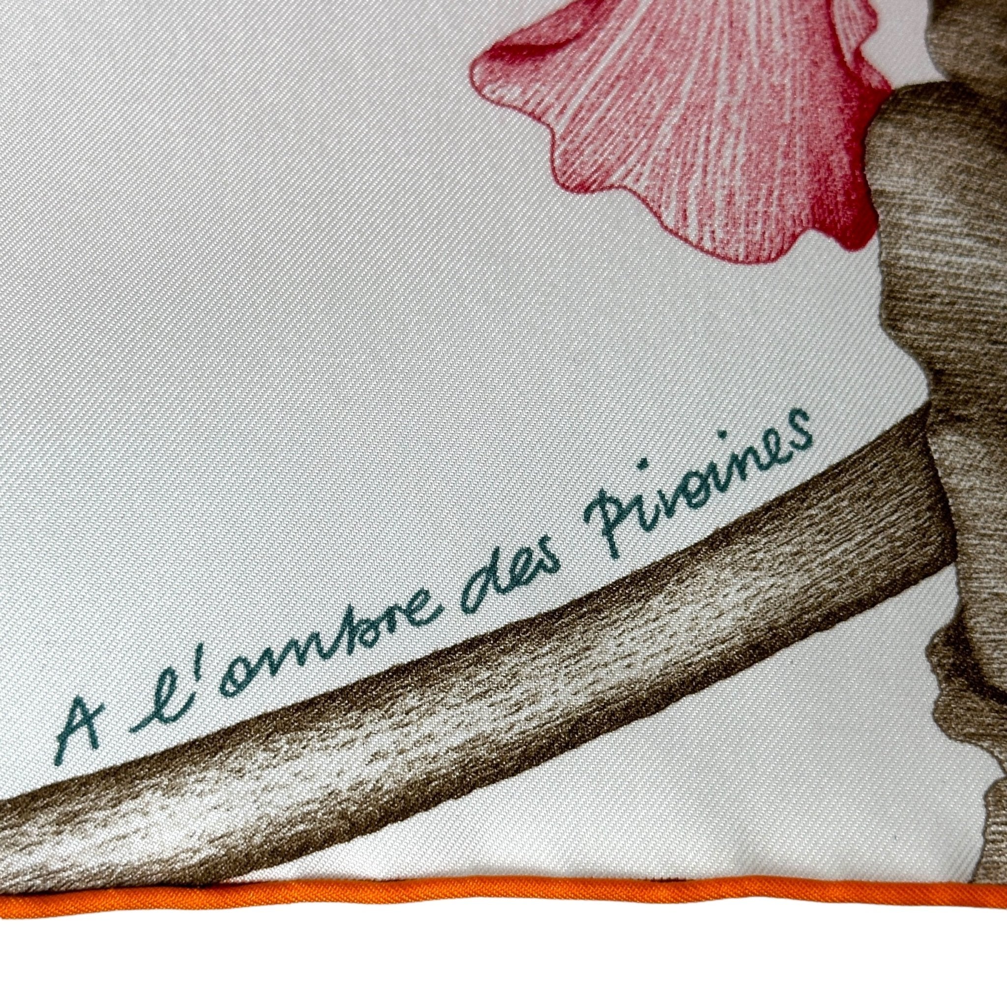 À l'ombre des pivoines - FOULARD HERMES 90 - Carré Society