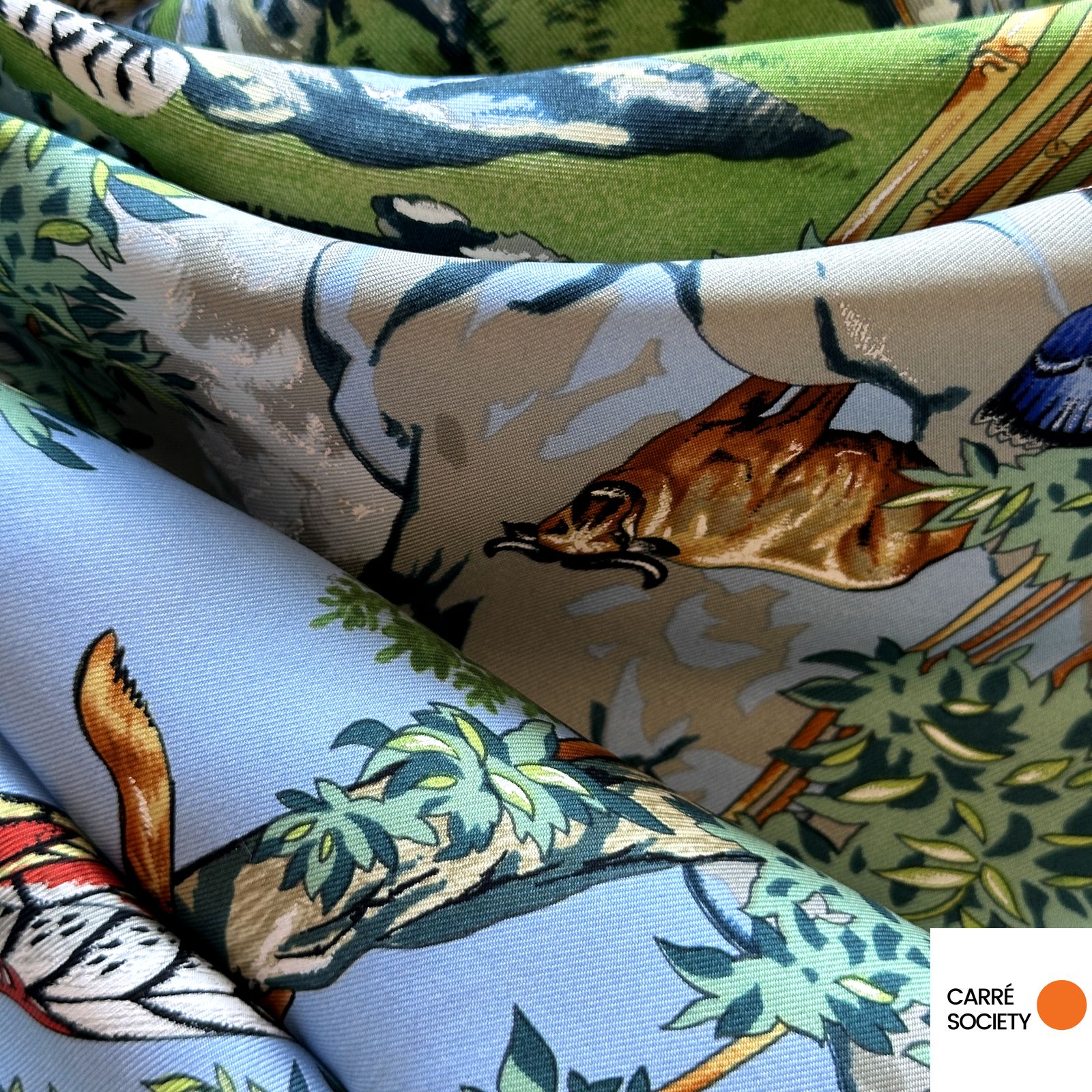 Foulard Hermès 90 cm – Sichuan – Robert Dallet (1995)