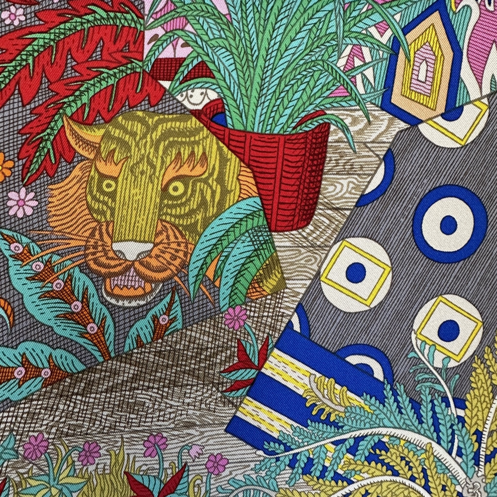 détail du dessin tete de tigre