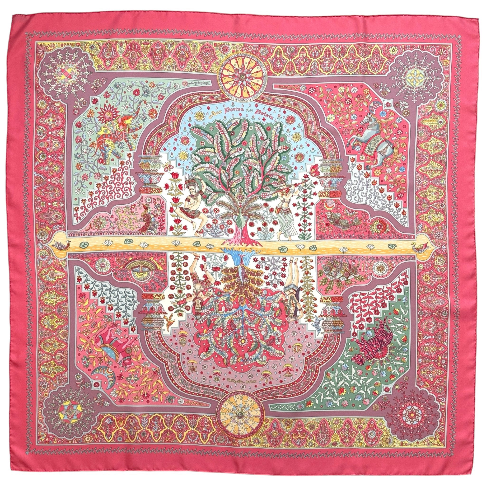 foulard carre hermes aux portes du palais rose