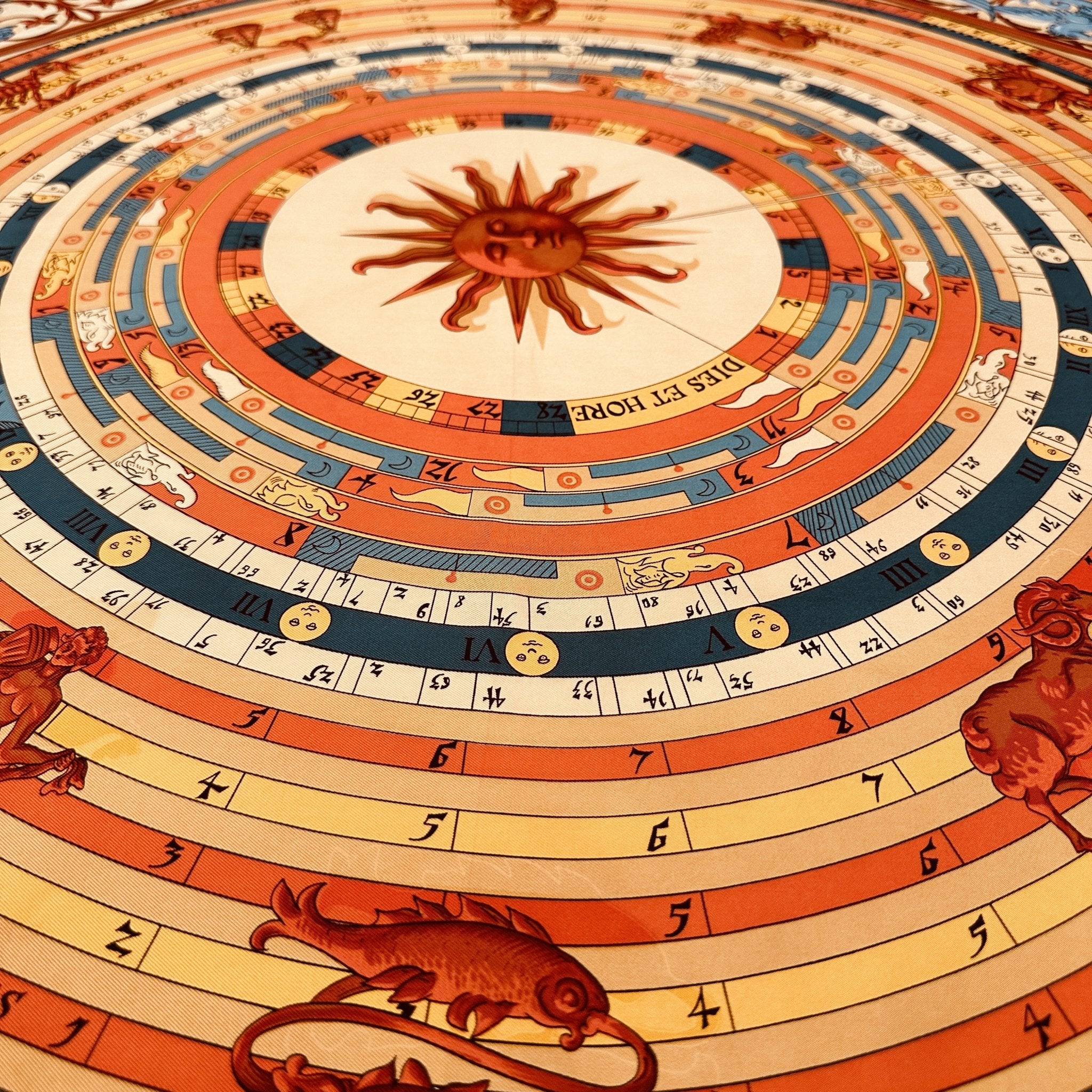 foulard carre hermes en soie dies et hore