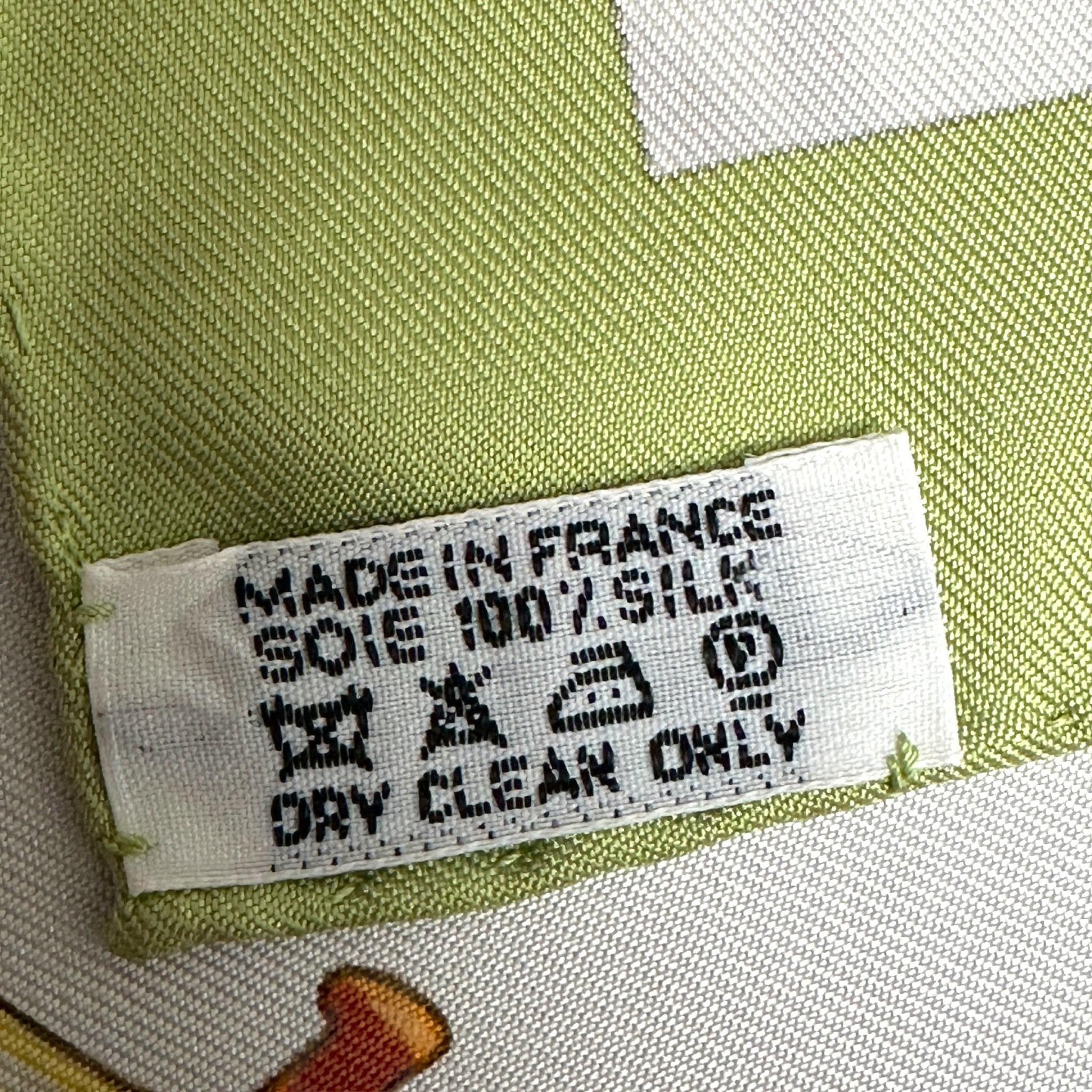 étiquette de composition en soie et made in france