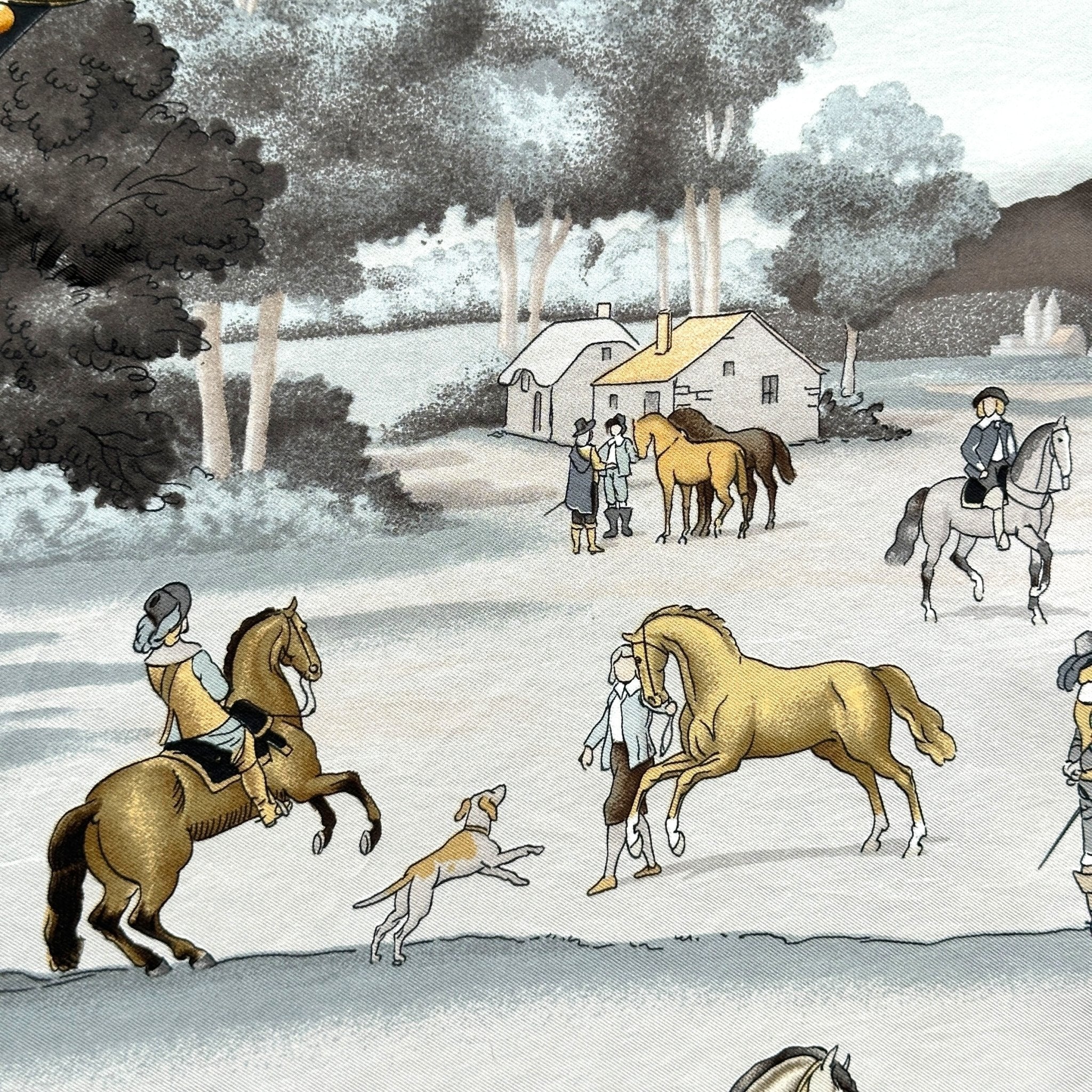 Détail des chevaux en ligne, harnachés