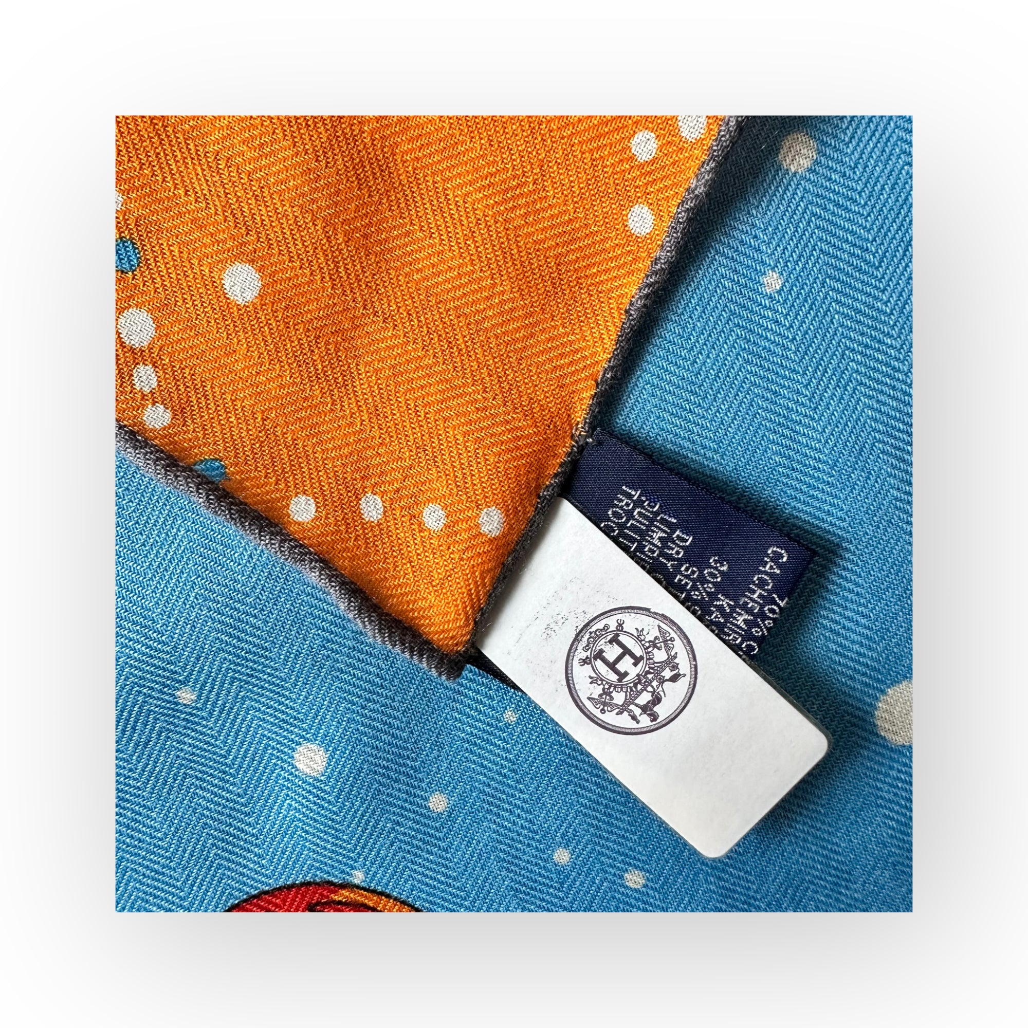 HERMES ODYSSEY - HERMES-SILK AND CASHMERE SCARF 100cm