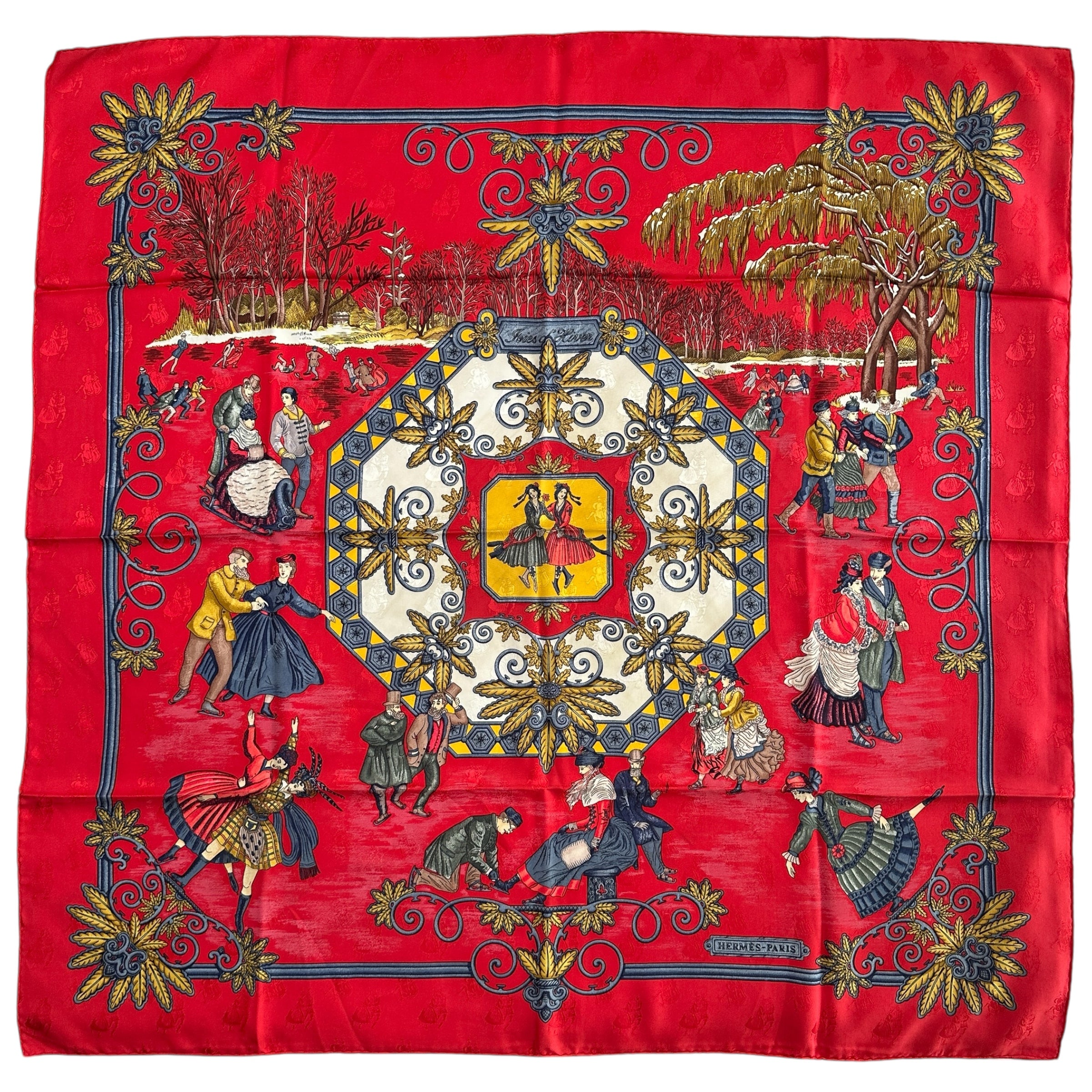 carre foulad hermes Joies d hiver rouge