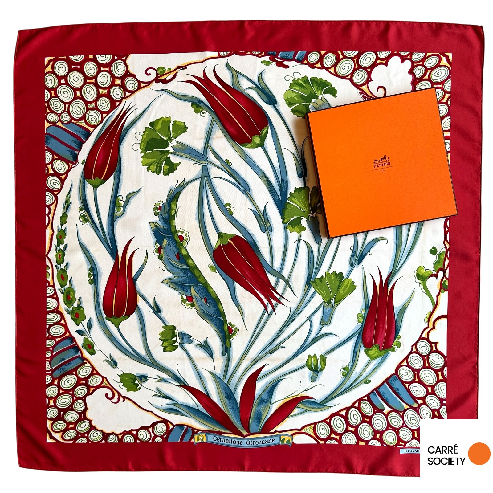 Foulard Hermès Céramique Ottomane avec boîte