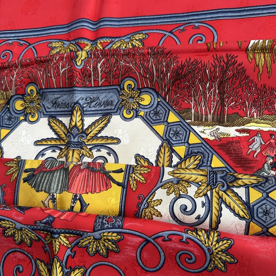 carre foulad hermes Joies d hiver rouge