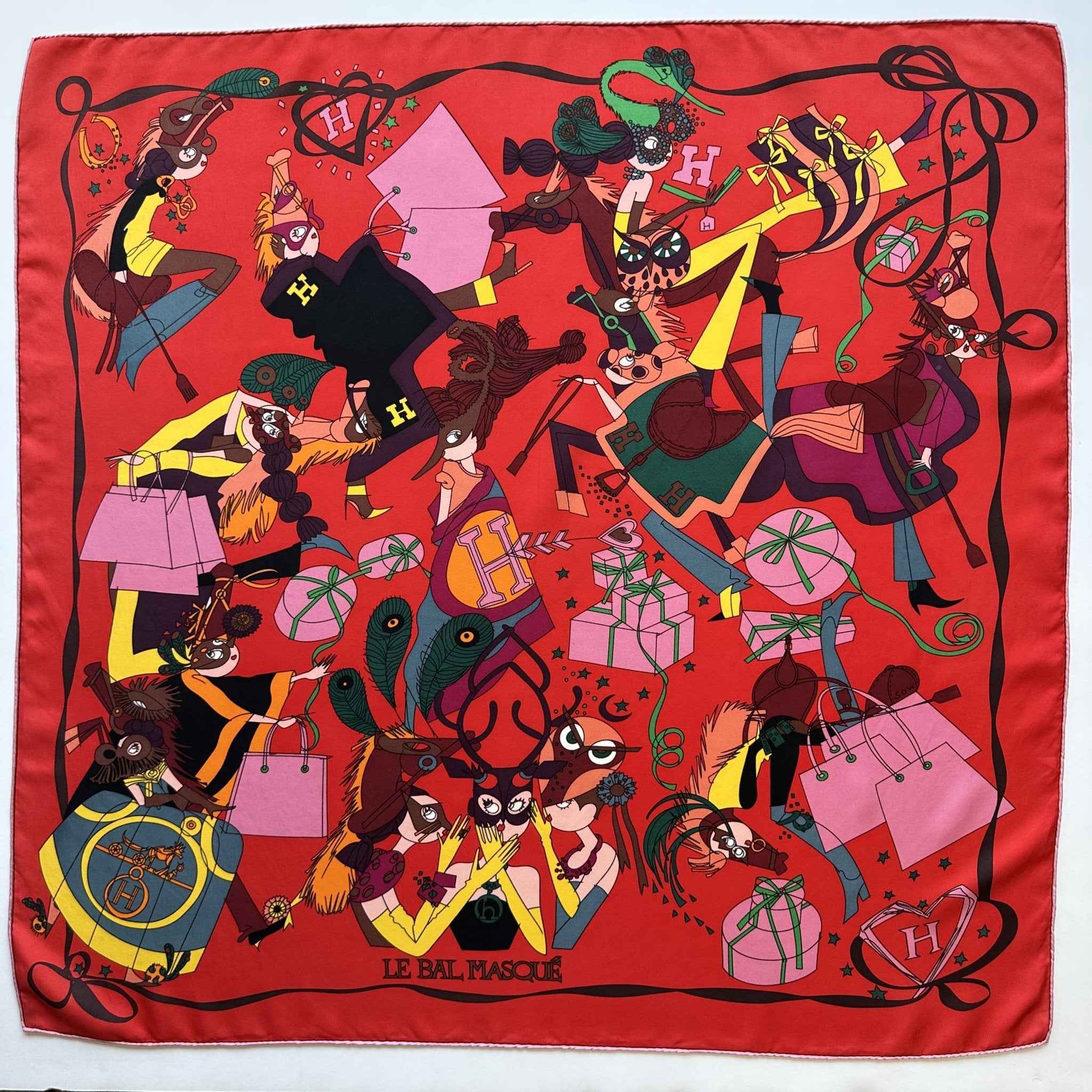 Le bal masqué - FOULARD HERMES 90 CM
