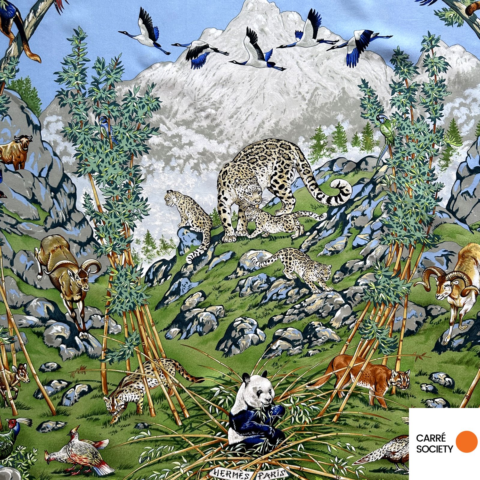 Foulard Hermès 90 cm – Sichuan – Robert Dallet (1995)