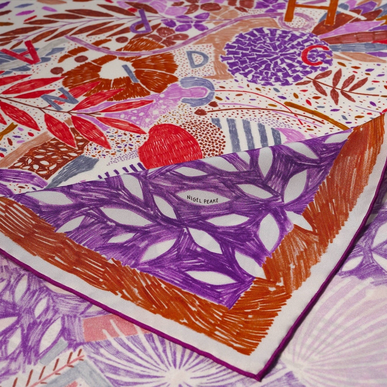 Carré Hermès 90 cm – Chacun fait son nid – Nigel Peake (2016)