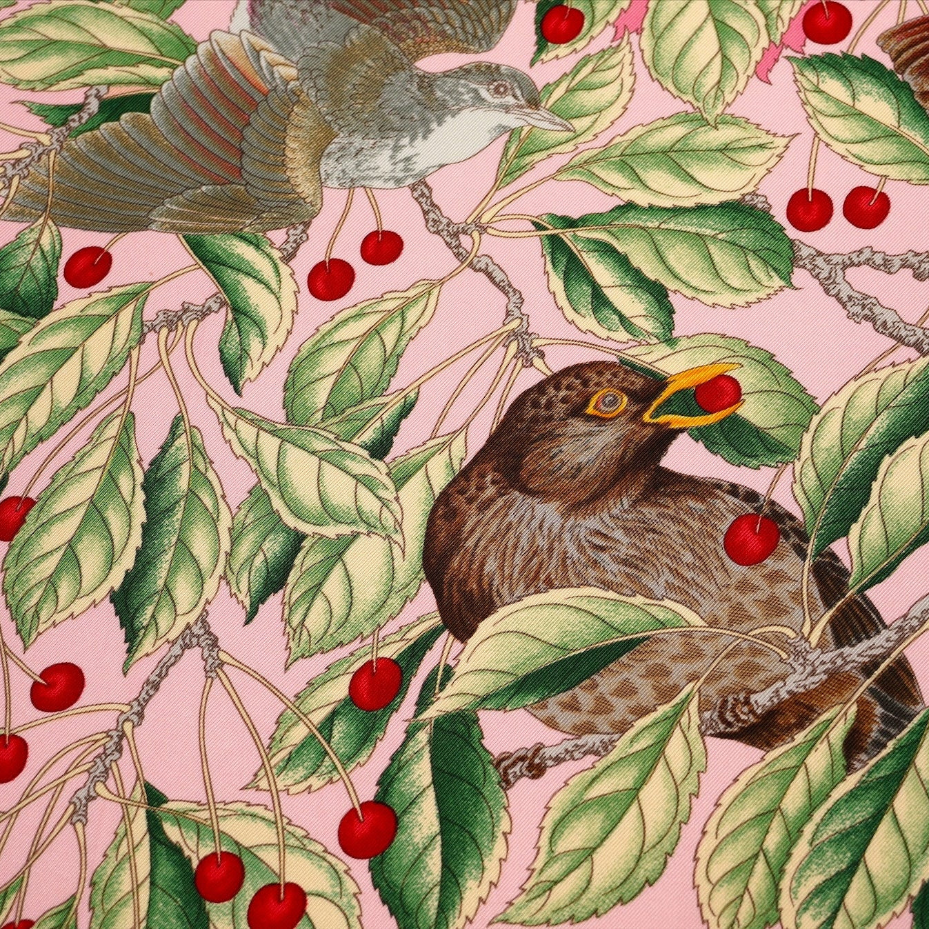 Carré Hermès 90 cm – Les Merises – Antoine de Jacquelot (1993)