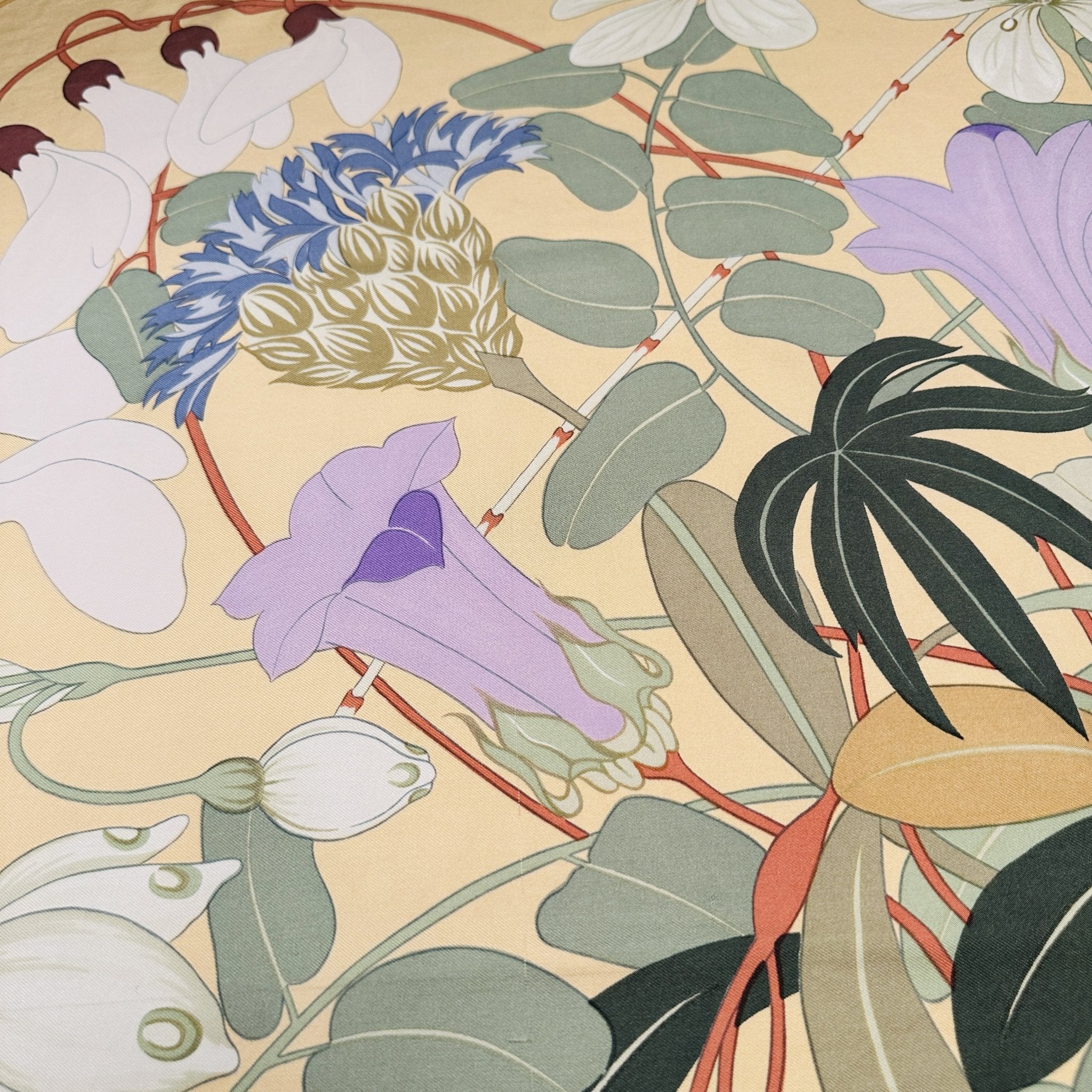 fleurs multicolores couleurs pastel violet vert bleu